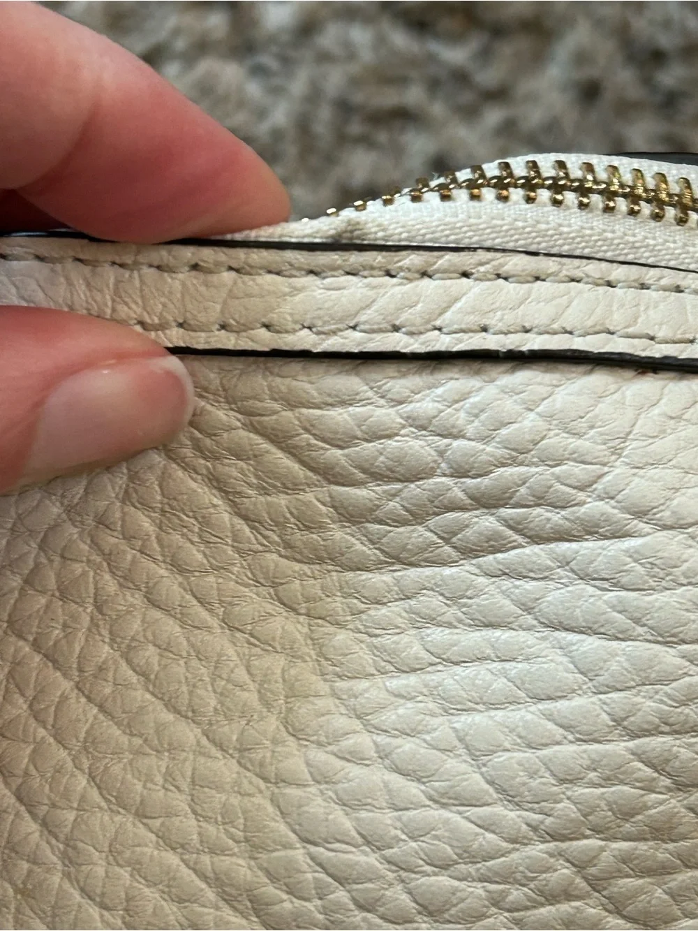 Coach Kristen y2k 00s white leather elevated round oversized shoulder bag